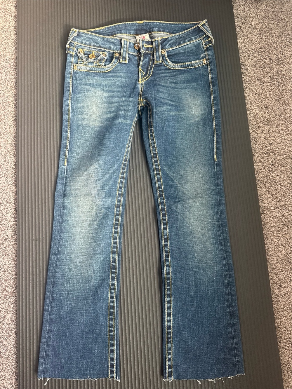 Miss Me Blue Distressed Flare Jeans